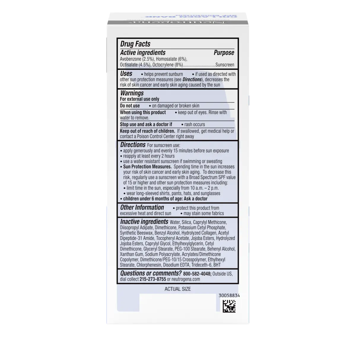 Neutrogena Collagen Bank SPF — 2 Fl. Oz | Fragrance-Free Face Moisturizer, Broad Spectrum SPF 30
