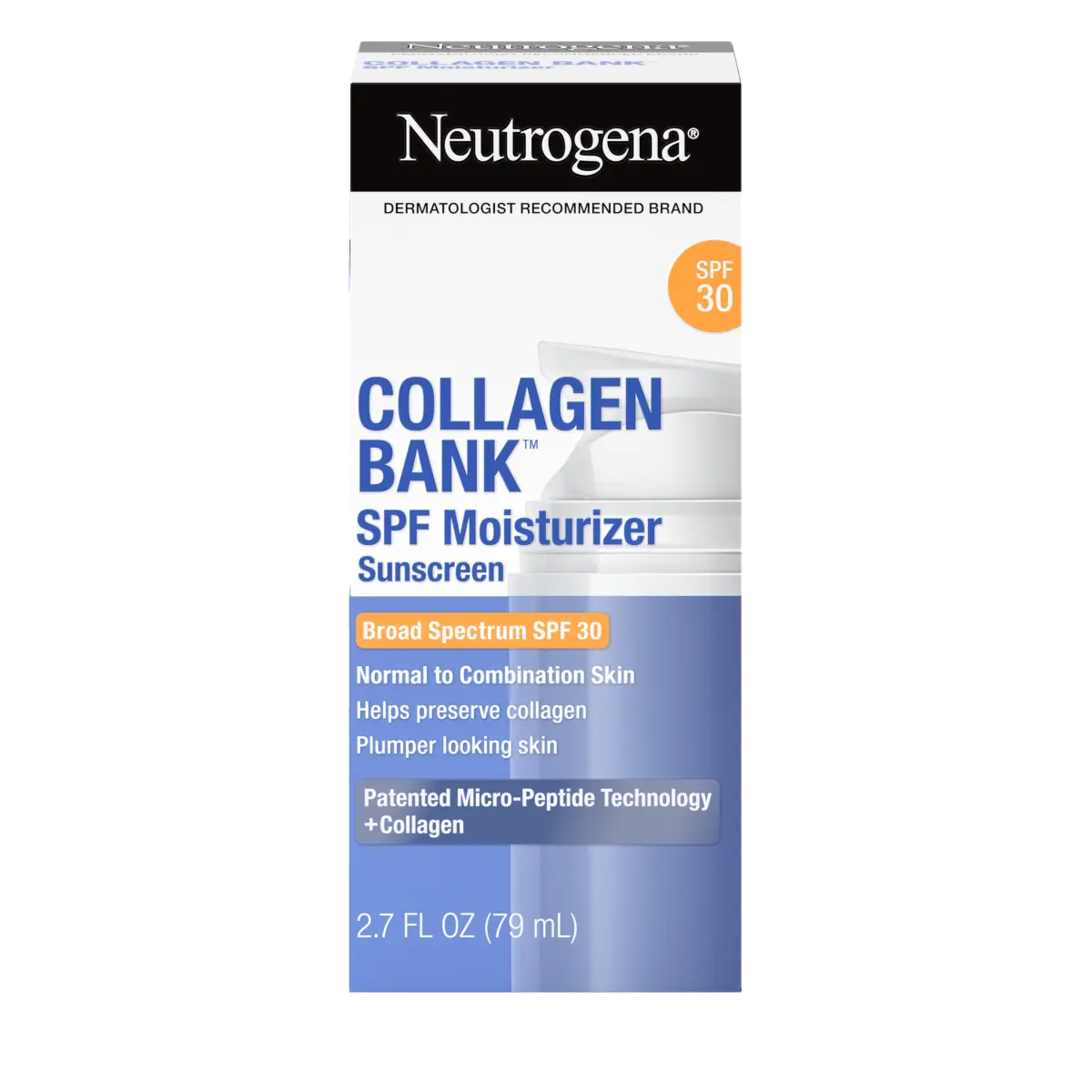 Neutrogena Collagen Bank SPF — Broad Spectrum SPF 30 | Lightweight Face Moisturizer, 2.7 Fl. Oz