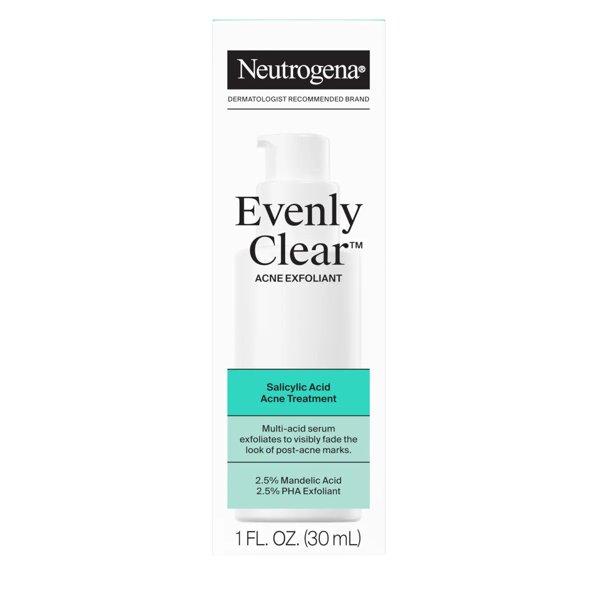 Neutrogena Evenly Clear Acne 1 fl oz | Multi-Acid Exfoliant