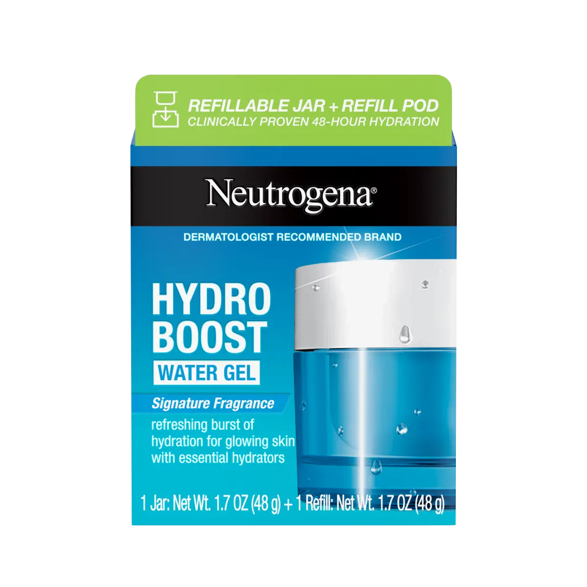 Neutrogena Hydro Boost Water — Water Gel Refillable Jar & Refill Pod, 1.7 Oz