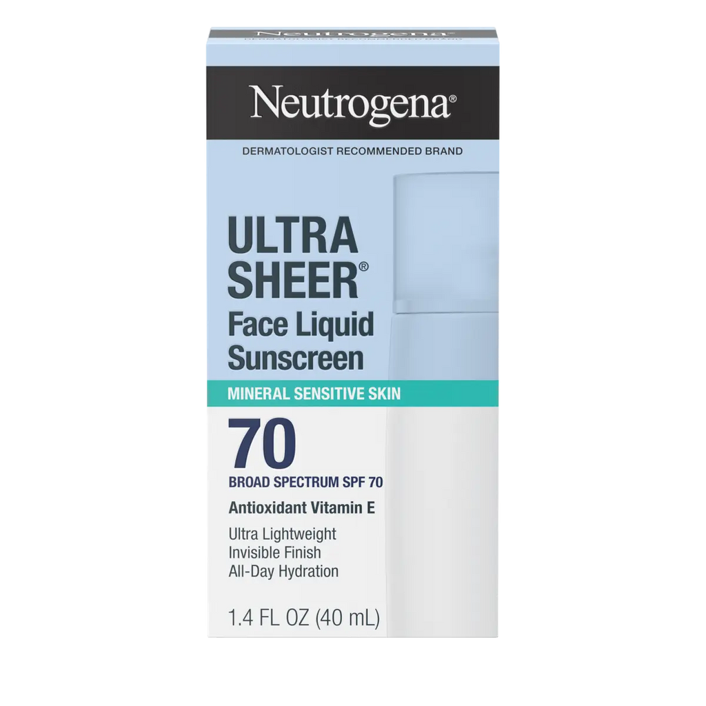 Neutrogena Ultra Sheer Mineral | 1.4 Fl. Oz | SPF 70 Face Liquid Sunscreen