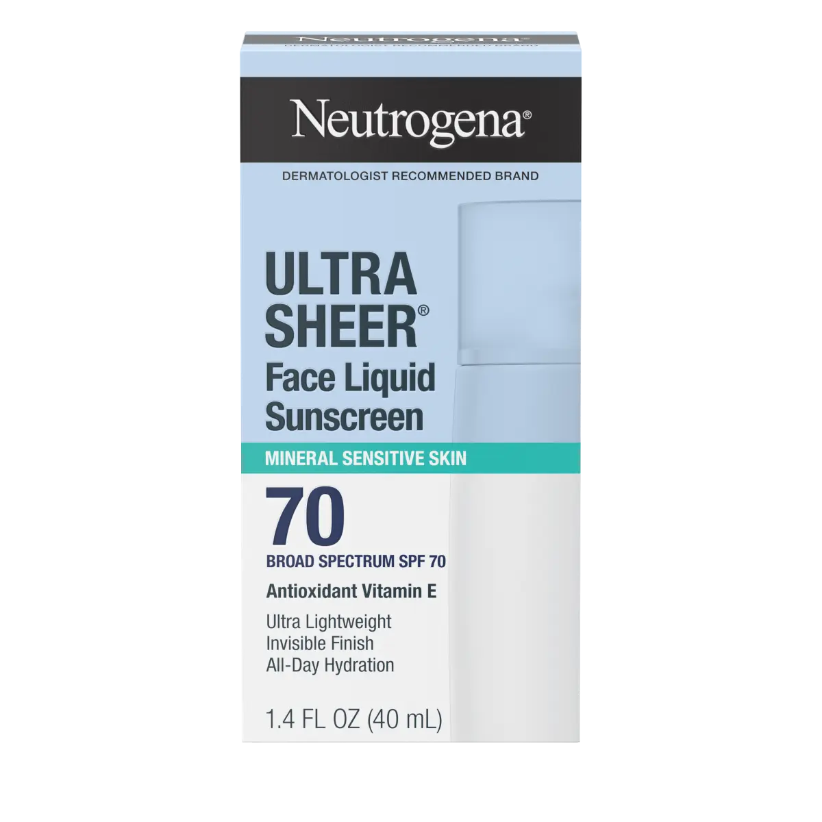 Neutrogena Ultra Sheer Mineral | 1.4 Fl. Oz | SPF 70 Face Liquid Sunscreen