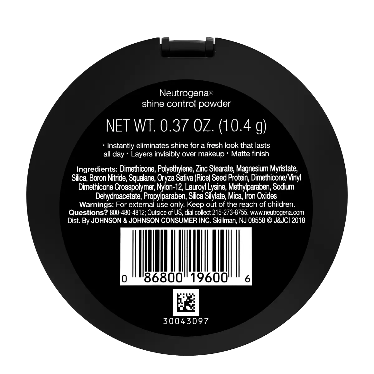 Neutrogena Shine Control Powder | 0.37 Oz | Invisible Finish