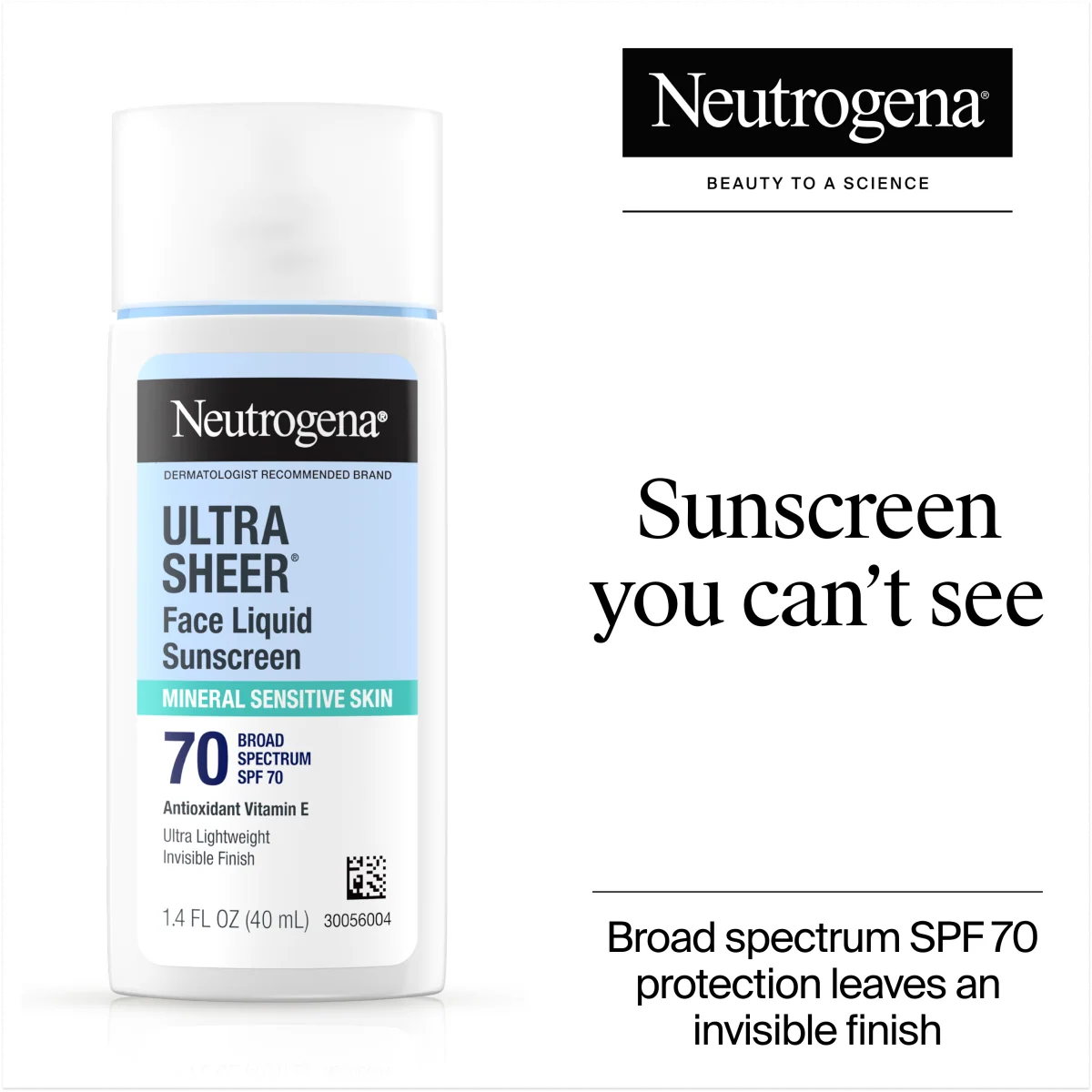 Neutrogena Ultra Sheer Mineral | 1.4 Fl. Oz | SPF 70 Face Liquid Sunscreen
