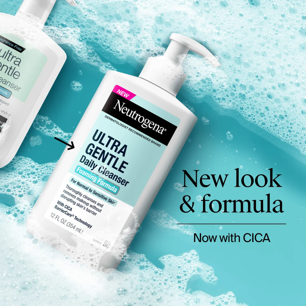 Neutrogena Ultra Gentle Daily | Foaming Face Cleanser | Fragrance Free | 12 Fl. Oz