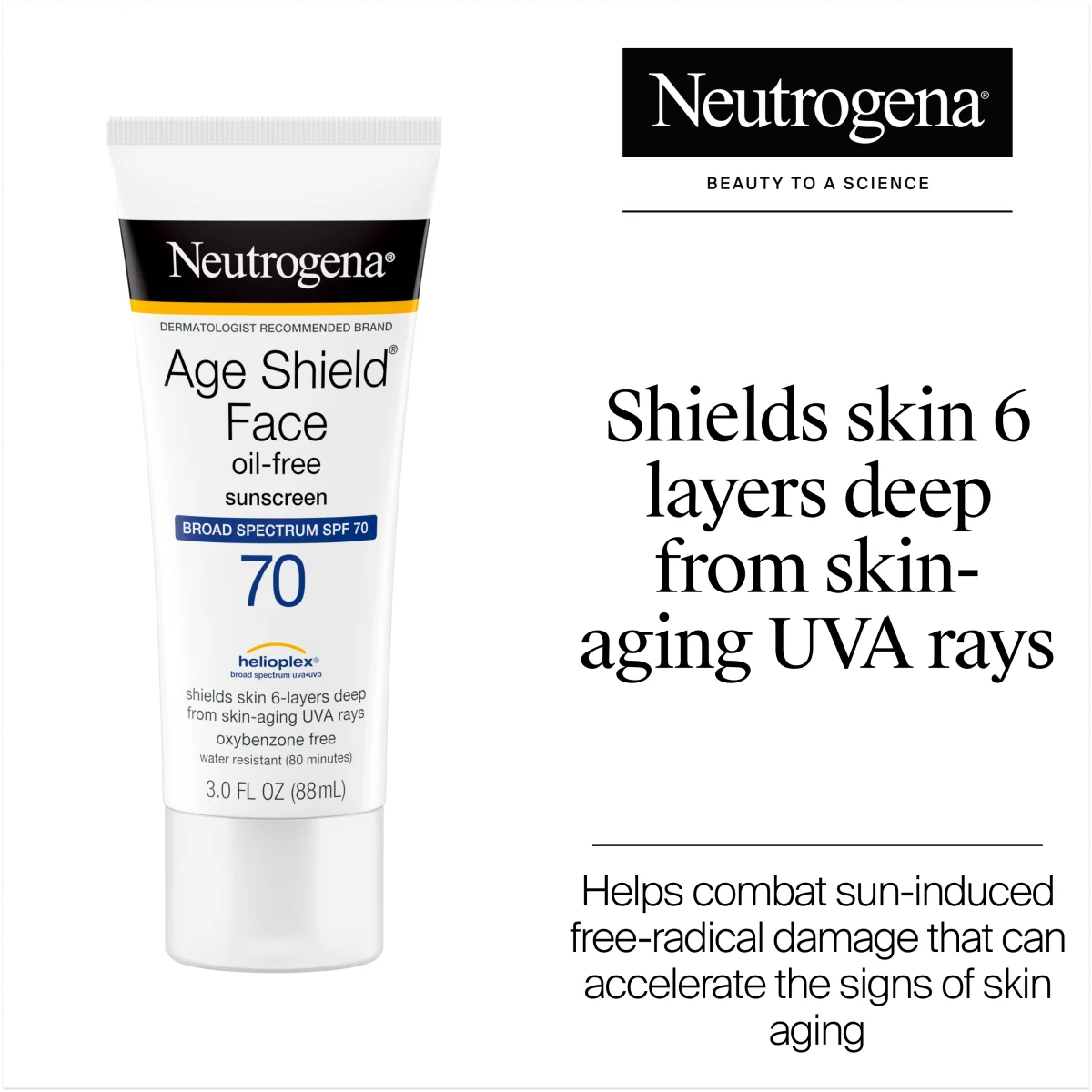 Neutrogena Age Shield Face — Oil-Free Lotion Sunscreen Broad Spectrum SPF 70