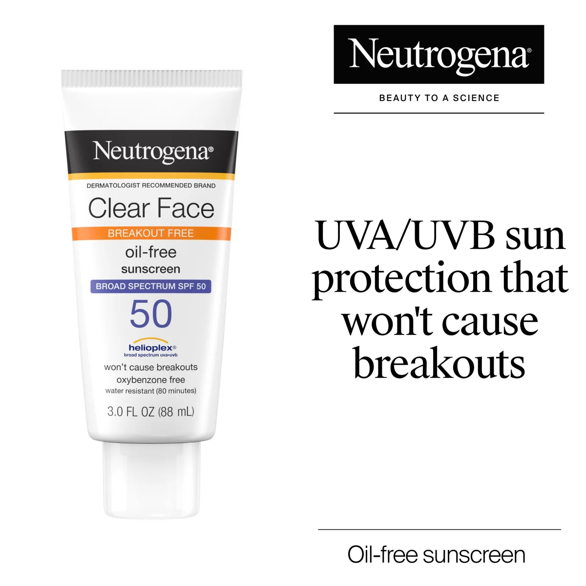 Neutrogena Clear Face Liquid — Broad Spectrum SPF 50 Lotion, 3 Fl. Oz