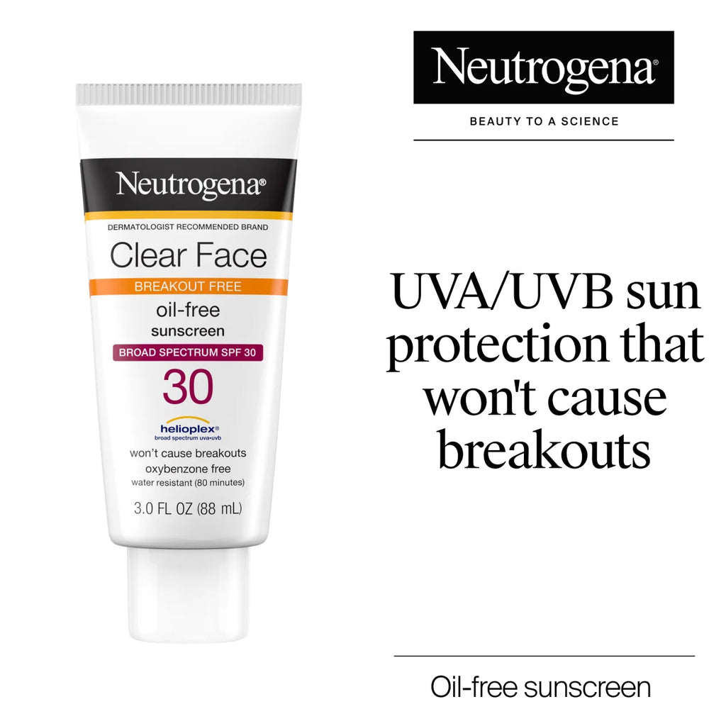 Neutrogena Clear Face Liquid — Broad Spectrum SPF 30 Lotion, 3 Fl. Oz