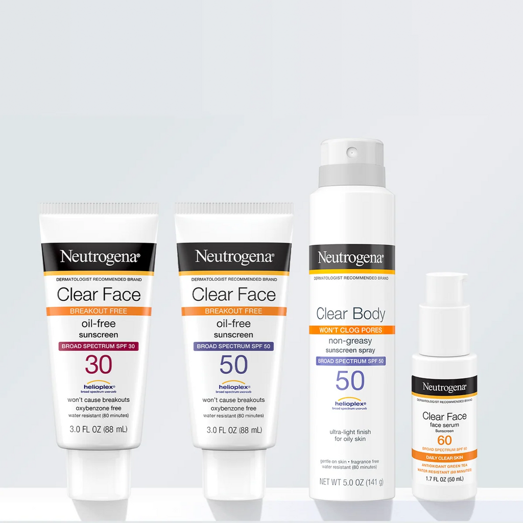 Neutrogena Clear Face Serum — Green Tea Fragrance Free | Broad Spectrum SPF 60