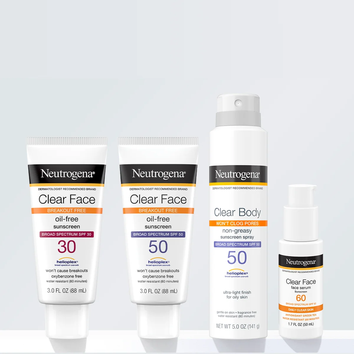 Neutrogena Clear Face Serum — Green Tea Fragrance Free | Broad Spectrum SPF 60