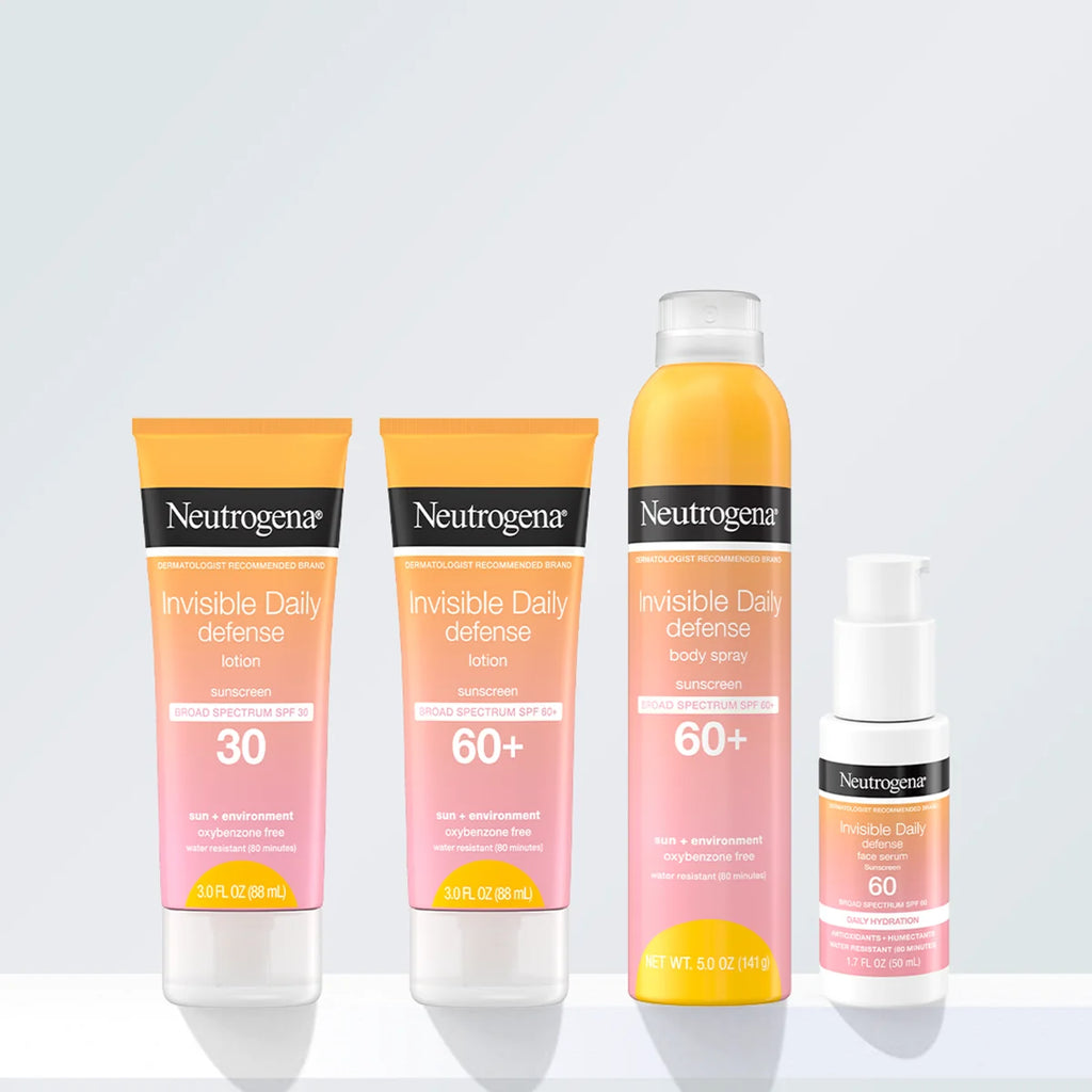 Neutrogena Invisible Daily Defense Body Spray Sunscreen | 5.0 Oz | Broad Spectrum SPF 60+